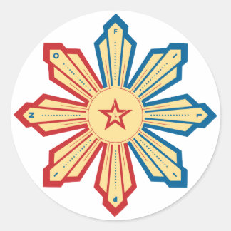 Pegatina Redonda Sol filipino - LS