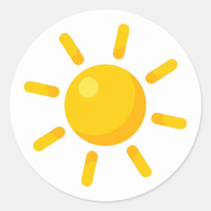 Pegatina Redonda Sol fresco