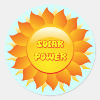 PEGATINA REDONDA SOLAR POWER SUN