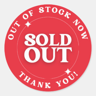 Pegatina Redonda Sold Out (Out of Stocks) Sticker