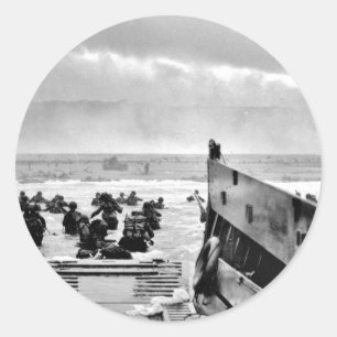 Pegatina Redonda Soldados de LCI en la costa