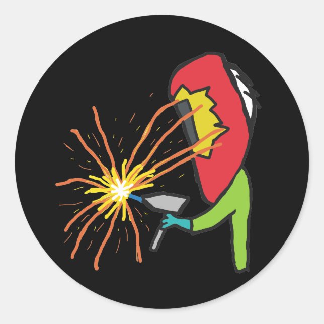 Pegatina Redonda Soldadura (Anverso)