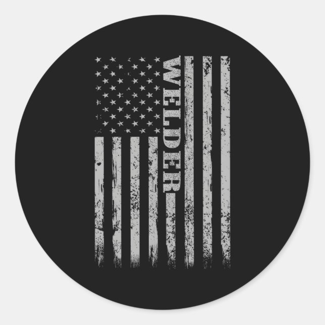 Pegatina Redonda Soldando al orgulloso soldado estadounidense (Anverso)