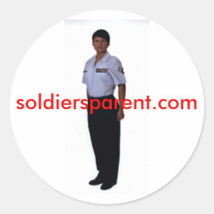 Pegatina Redonda soldiersparent.com