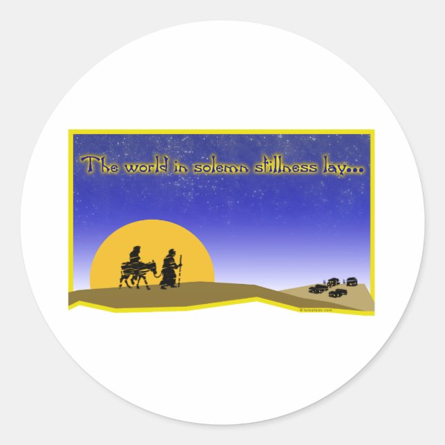 Pegatina Redonda Solemn Stillness Pegatinas (Anverso)