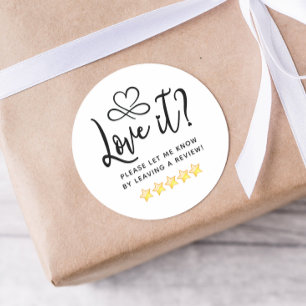 Pegatina Redonda Solicitud de revisión simple