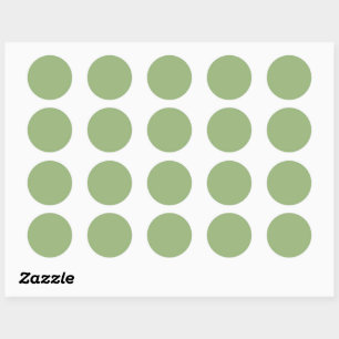 Pegatina Redonda Solid plain sage green