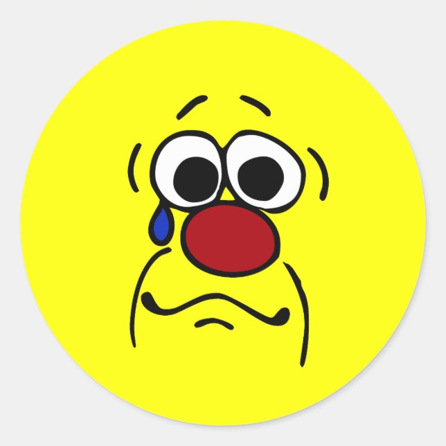 Pegatina Redonda Solidaridad Face Grumpey (Anverso)