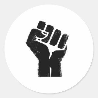 Pegatina Redonda Solidaridad racial