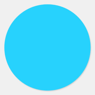 Pegatina Redonda Sólido cielo vivo azul Minimalista llano moderno