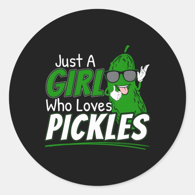 Pegatina Redonda Solo A Quien Le Encanta Las Pickles (Anverso)