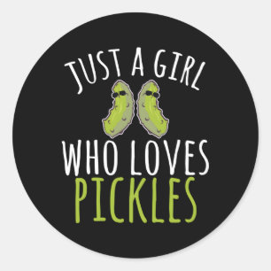 Pegatina Redonda Sólo A Quien Le Encanta Las Pickles Pickle