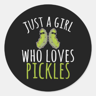 Pegatina Redonda Sólo A Quien Le Encanta Las Pickles Pickle