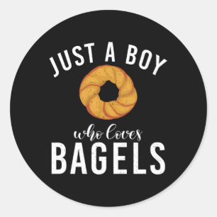 Pegatina Redonda Solo a quien le gusta Bagel
