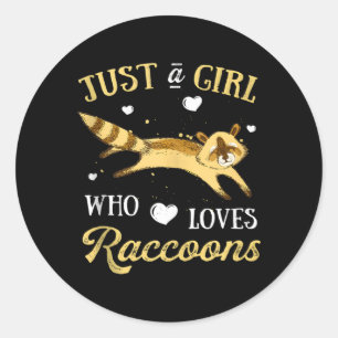 Pegatina Redonda Solo A Quien Le Gusta Raccoons Trash Panda