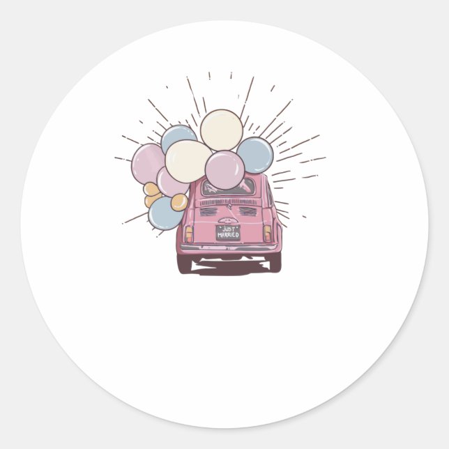 Pegatina Redonda Solo casada (Anverso)