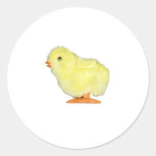 Pegatina Redonda Solo Chick on Transparent