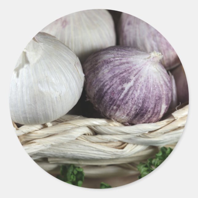 Pegatina Redonda Solo Garlic (Anverso)