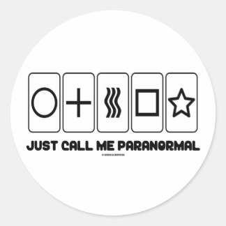 Pegatina Redonda Sólo Llámame Paranormal (Tarjetas Zener)