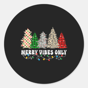 Pegatina Redonda Sólo Navidades con vibraciones de merry 5