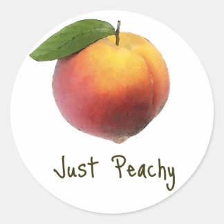 Pegatina Redonda Sólo Peachy