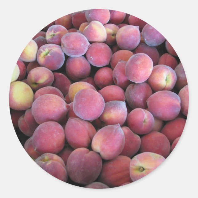 Pegatina Redonda Sólo Peachy (Anverso)