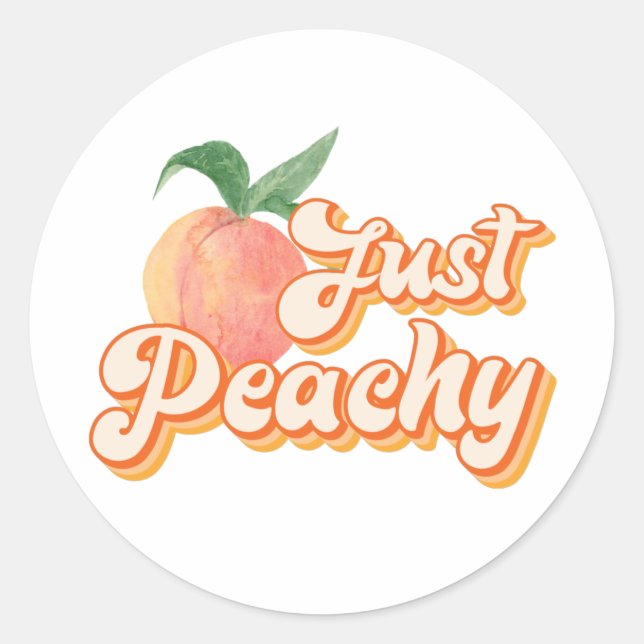 Pegatina Redonda Sólo Peachy (Anverso)