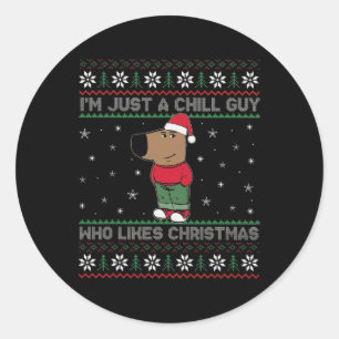 Pegatina Redonda Solo soy un chico malo al que le gustan los Navida