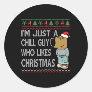 Pegatina Redonda Solo soy un chico malo al que le gustan los Navida