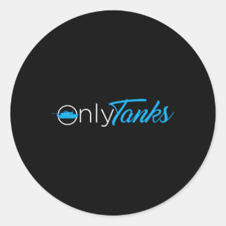 Pegatina Redonda Solo tanques tanque M1 Abrams
