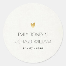 PEGATINA REDONDA SÓLO TEXTO DE TIPOGRAFÍA BLANCA SIMPLE Y ELEGANTE