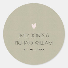 PEGATINA REDONDA SÓLO TEXTO ELEGANTE DE LA TIPOGRAFÍA DE KRAFT SIMP