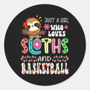 Pegatina Redonda Solo Un Chica A Quien Le Encantan Las Slots Y La F