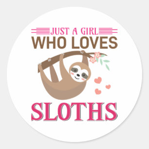 Pegatina Redonda Solo un Chica que ama las Slots