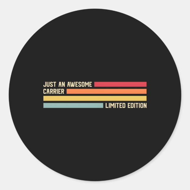 Pegatina Redonda Sólo un horrible portador (Anverso)