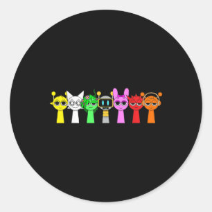 Pegatina Redonda Solo Un Niño Que Ama El Juego Sprunky Funny Sprunk