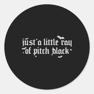 Pegatina Redonda Sólo Un Rayo De Pitch Black Halloween Tocante