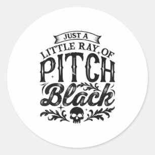 Pegatina Redonda Sólo Un Rayo De Pitch Black Spooky Season Hal
