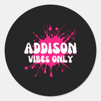 Pegatina Redonda Solo Vibraciones de Addison
