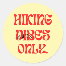 Pegatina Redonda sólo vibraciones de hockey