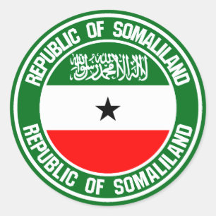 Pegatina Redonda Somaliland Round Emblem