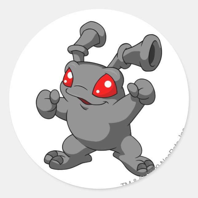 Pegatina Redonda Sombra de Grundo (Anverso)