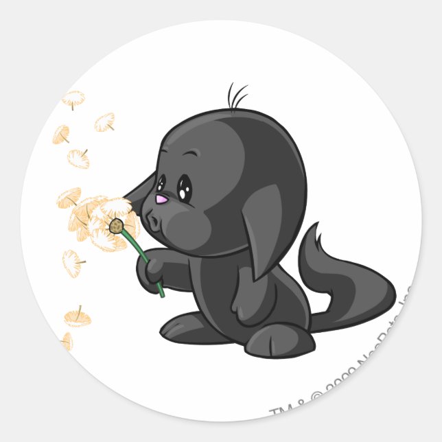 Pegatina Redonda Sombra de Kacheek (Anverso)