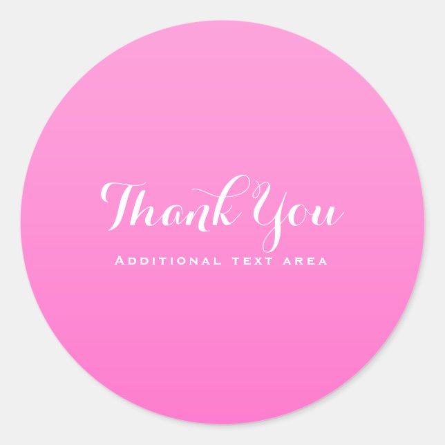 Pegatina Redonda Sombra del simple rosado Minimalismo Personalizado (Anverso)