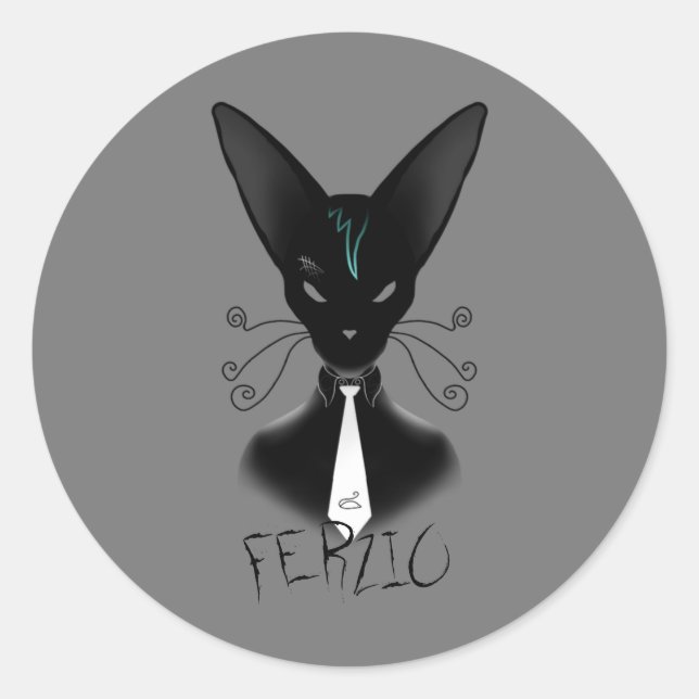 Pegatina Redonda Sombra: El Hitcat Urbano (Anverso)