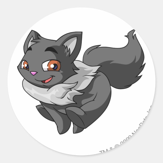 Pegatina Redonda Sombra obscena (Anverso)