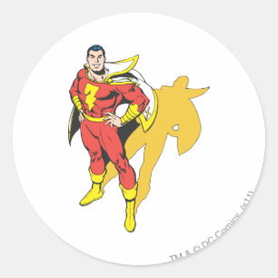 Pegatina Redonda Sombra SHAZAM