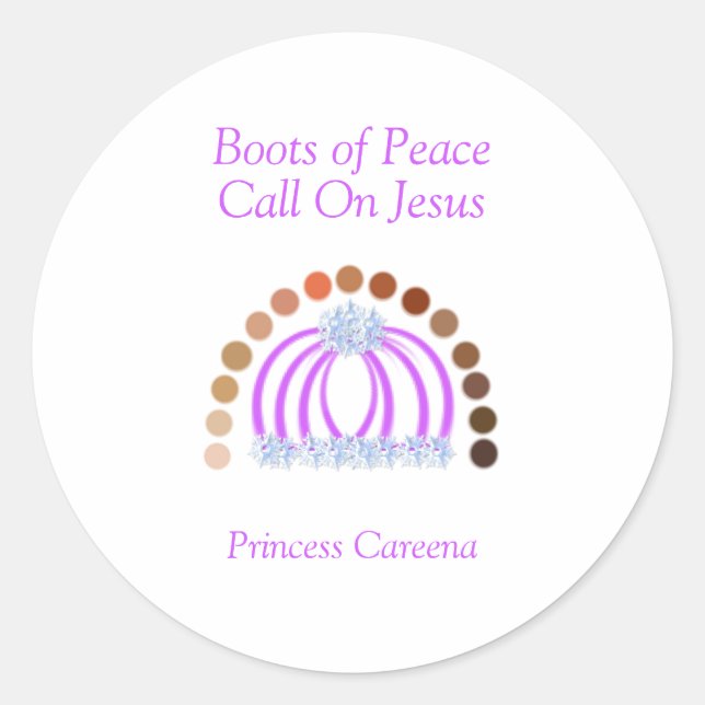 Pegatina Redonda Sombras de un Chica de la Princesa Armor Pleno de  (Anverso)