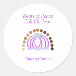 Pegatina Redonda Sombras de un Chica de la Princesa Armor Pleno de 