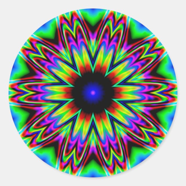 Pegatina Redonda Sombrero Galaxy Mandala (Anverso)